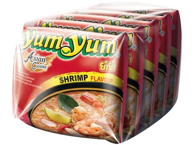 Yum Yum Noodles Shrimps 5-pack 5x60gr