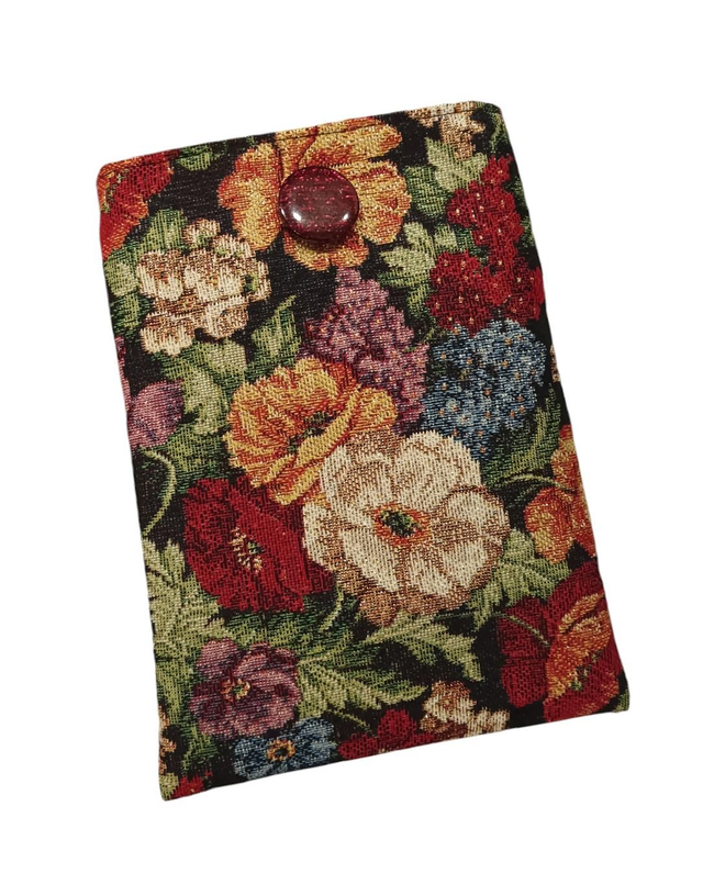 Étui à livre Jacquard Gobelin Fleurs et fil d'or