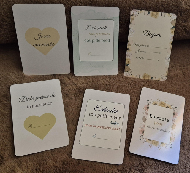 Cartes étapes grossesse 