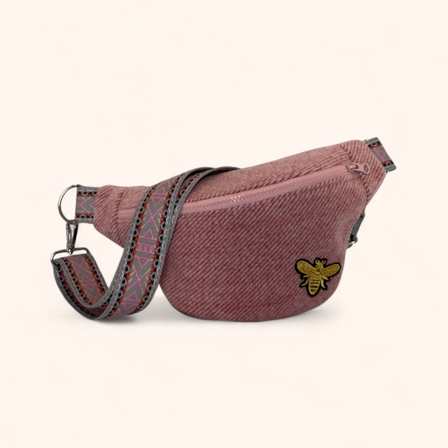 Banane Lainage Rose 2 + Porte Monnaie assorti