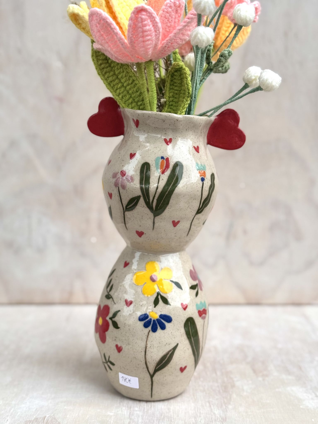 VASE FLEURI + COEURS