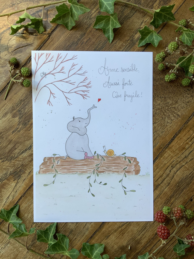 « Âme sensible » reproduction A5