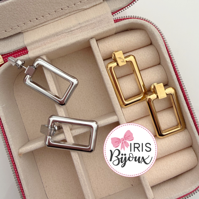 Orecchini rettangoli vuoti 