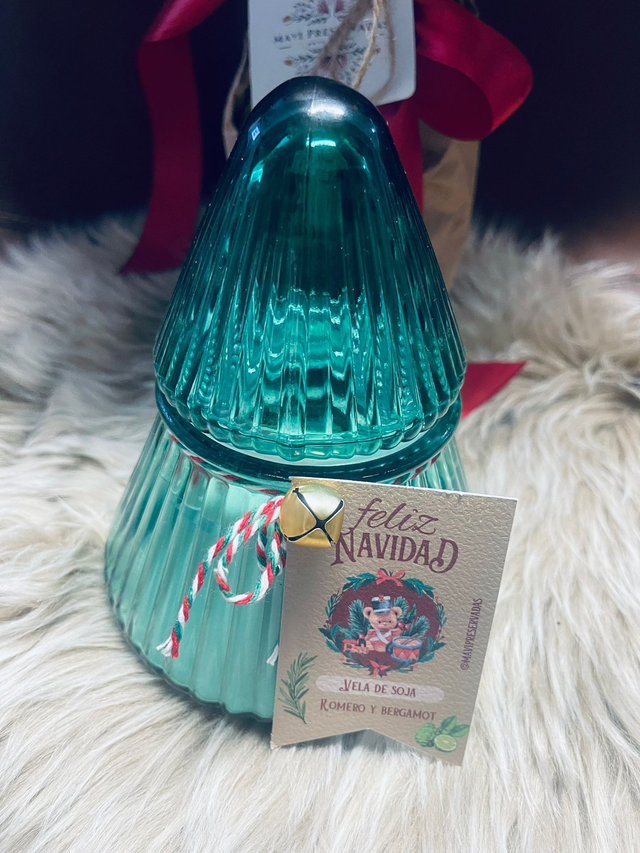 Vela arbol navidad (Romero - Bergamot)