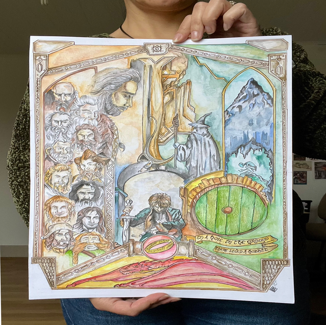 Aquarelle originale « Le Hobbit »