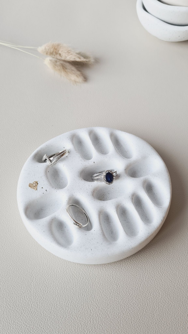 Porte-bagues Ecrin marbre blanc 