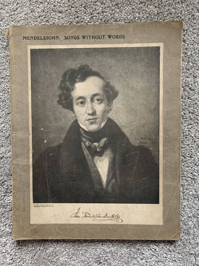 Mendelssohn songs without words Vintage Sheet Music Book Bosworth edition No. 11