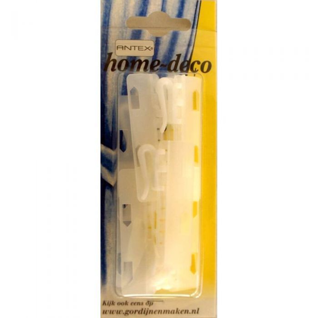 Antex Verstelbare haak 75mm wit 10 stuks (329421)