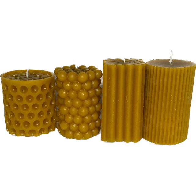 Bougies en 3D 100% cire d'abeilles  
