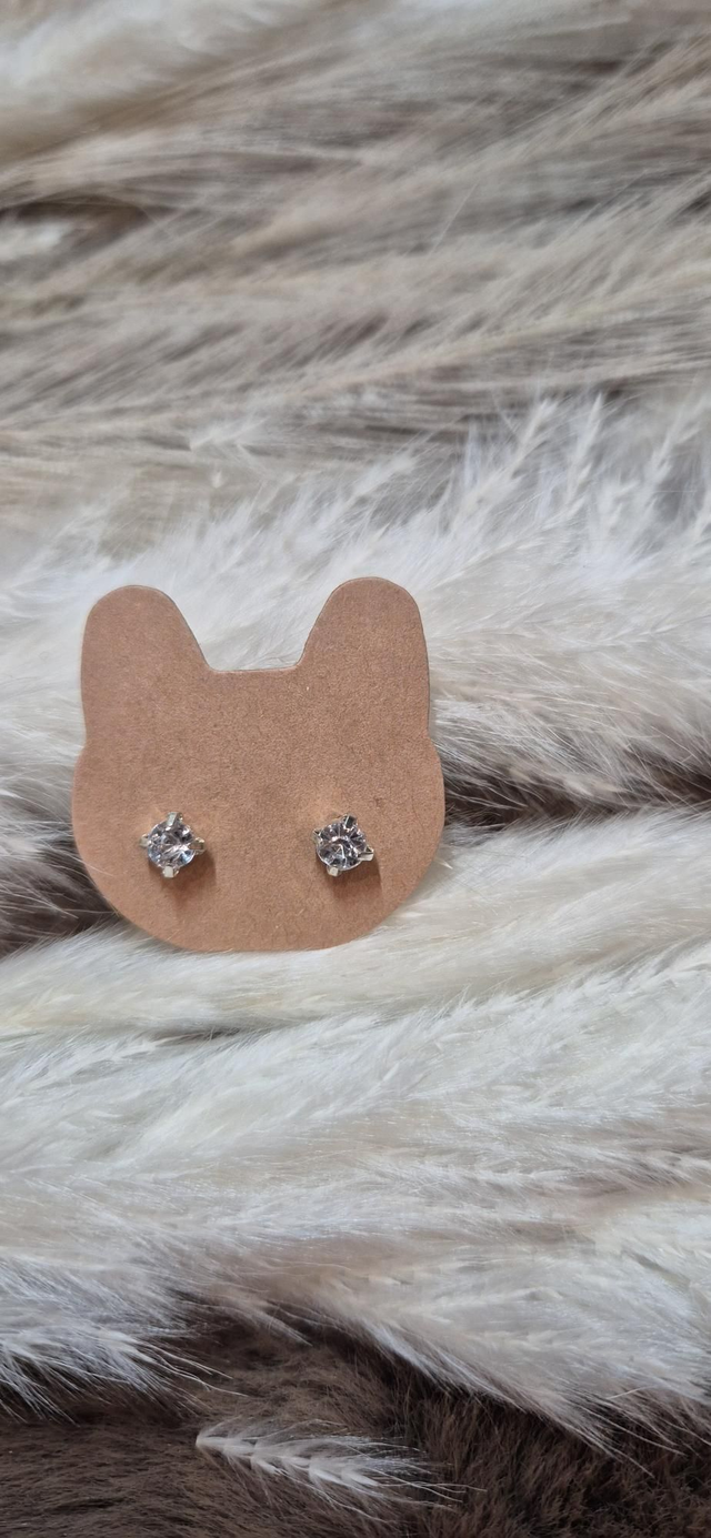 Boucles d'oreilles strass "blanc"