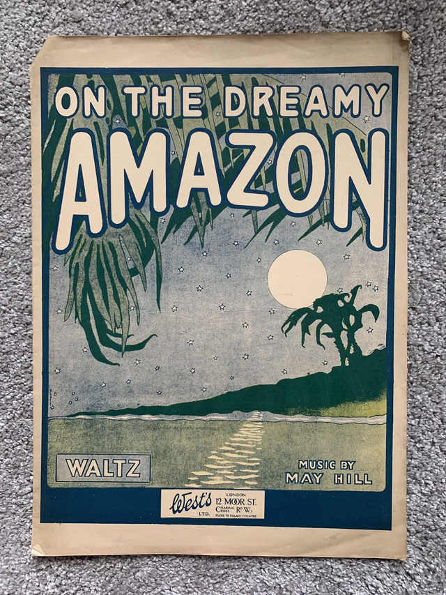 On The Dreamy Amazon Vintage Sheet Music