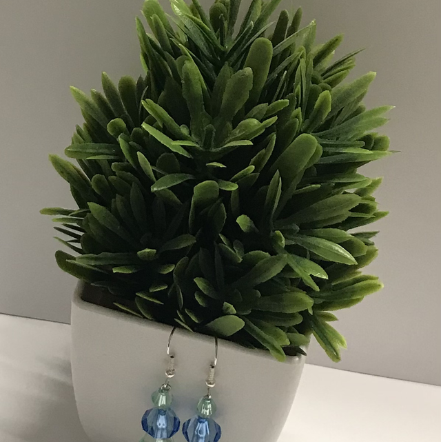Mixed Blue Dangling Earrings -MBD5532