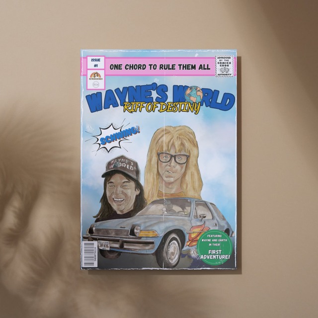 Wayne's World Retro Comic Cover Design