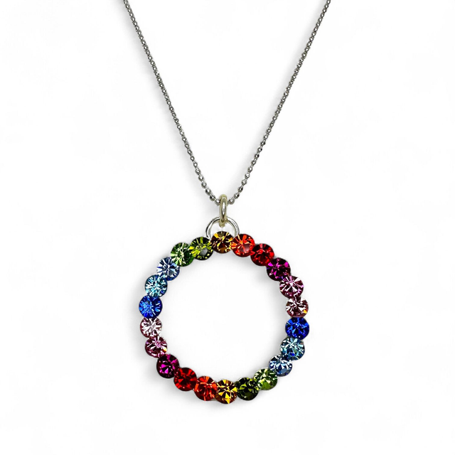 MAGIC CIRCLE MEDIUM Anhänger & Kette, Regenbogen, Bunt