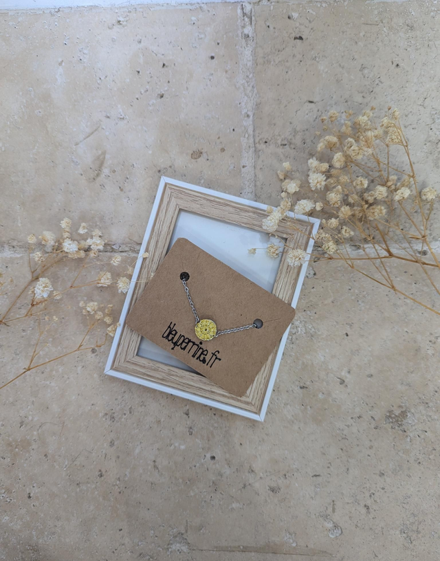 Bracelet jaune  métallisé