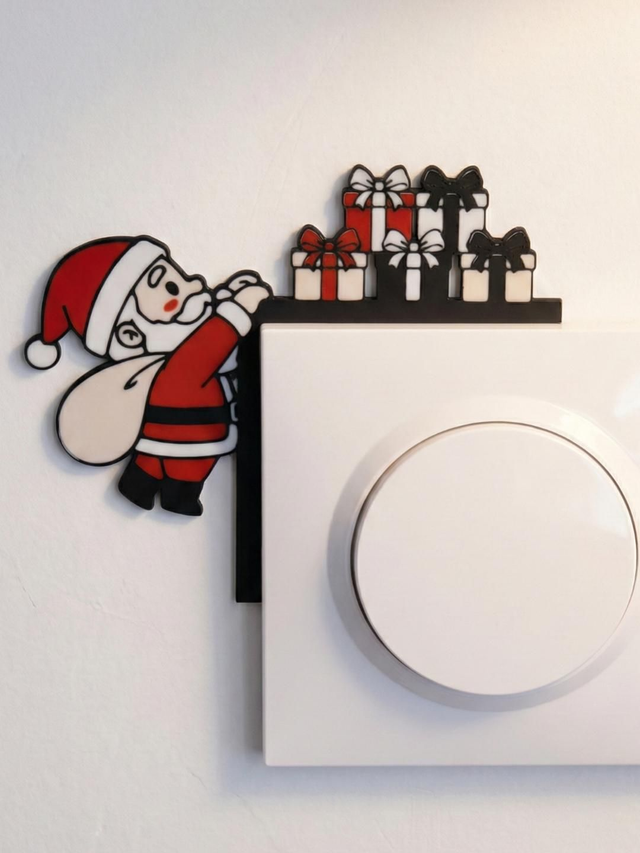Décoration d'interrupteur père Noël 