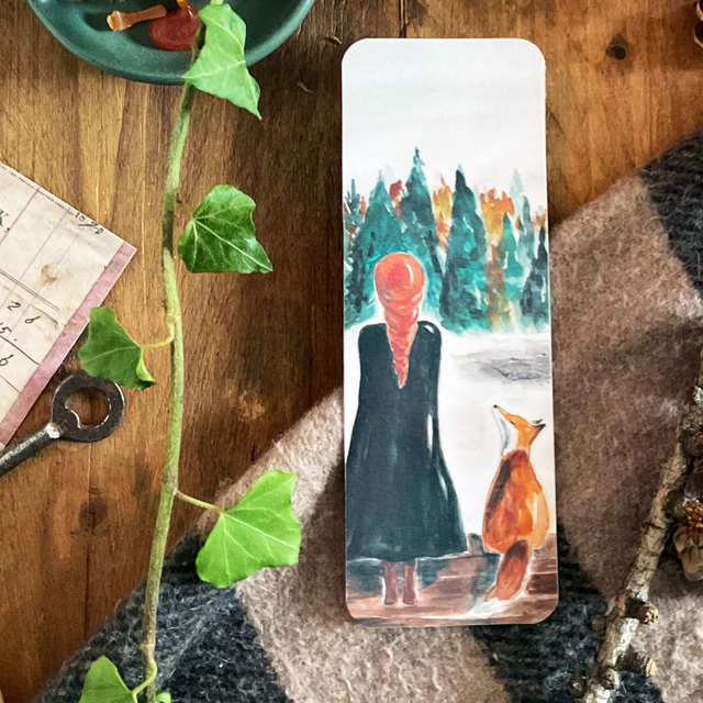 Amitié sur le ponton - marque page