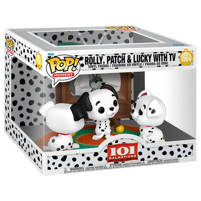 Figura POP Moment Disney 101 Dalmatas Rolly Patch &amp; Lucky with TV