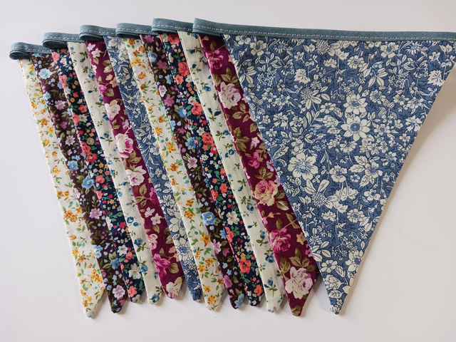 Vintage Cottage Style Floral Bunting