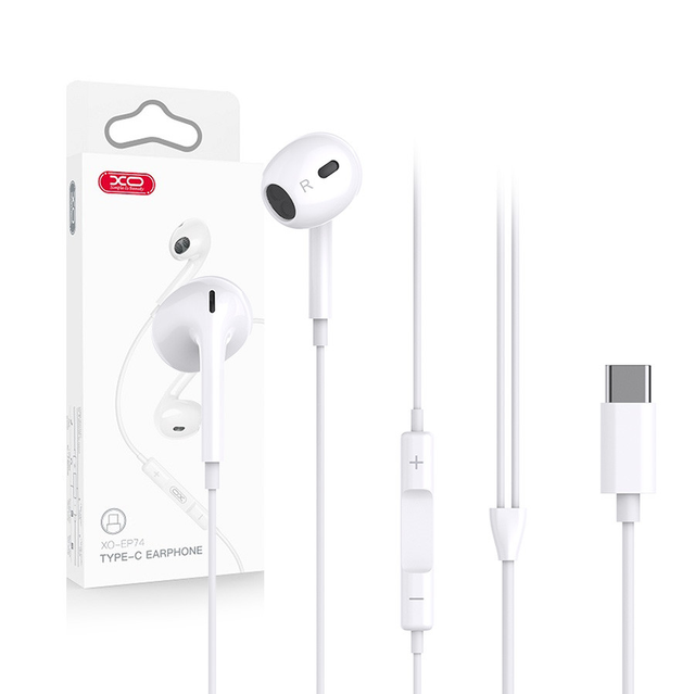 Earphones XO EP74 USB-C white