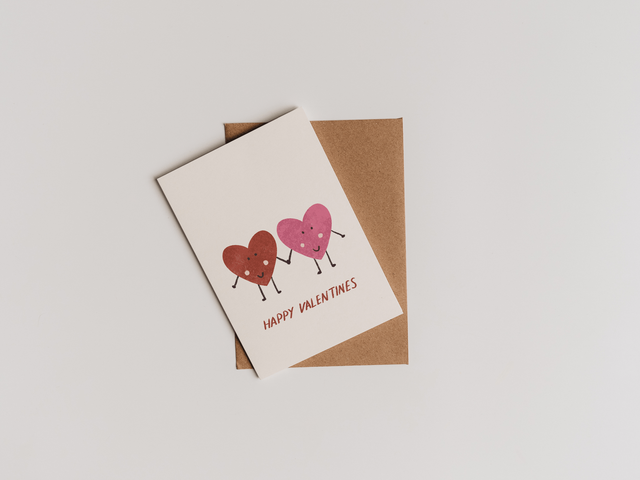 "Happy Valentines" Hearts Card