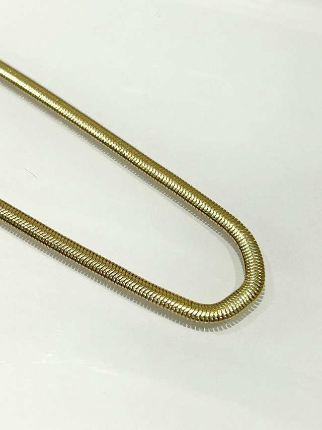 CHOCKER 35CM MALHA BANHADO EM OURO 18K