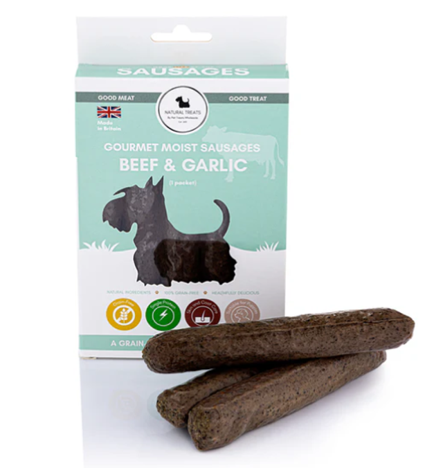 NUTRIMENT NATURAL TREATS - MOIST SAUSAGES BEEF & GARLIC