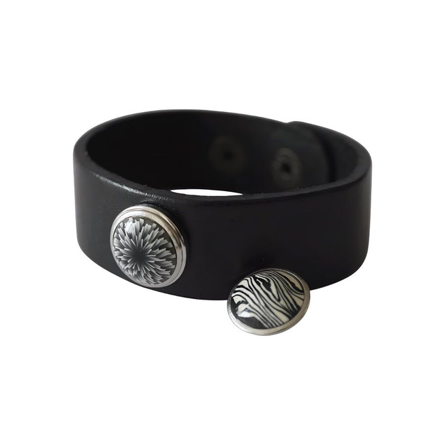 Bracelet homme cuir noir dahlia noir