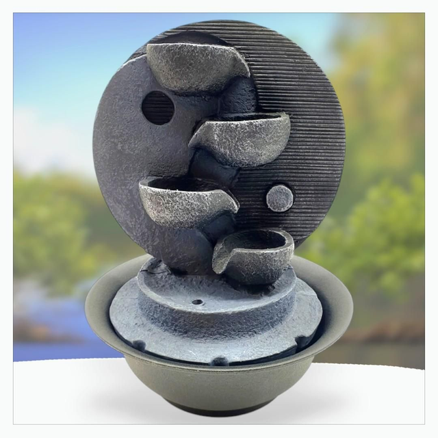 "Yin-yang" - Fontaine en résine 29 cm 