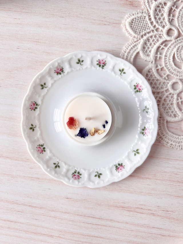 💜 Mini bougie fleurie - parfum Douce Lueur (à l'unité)