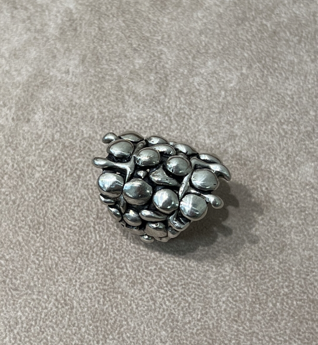 Big Silver Jāla ring 