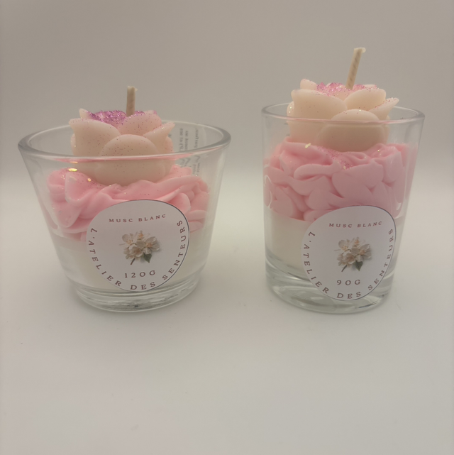 Bougie gourmande musc blanc
