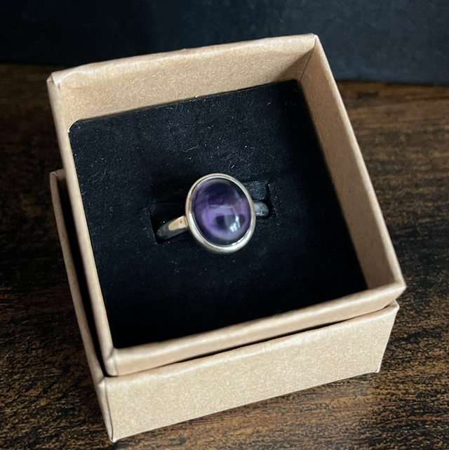 Bague en argent et Fluorite - Taille 54