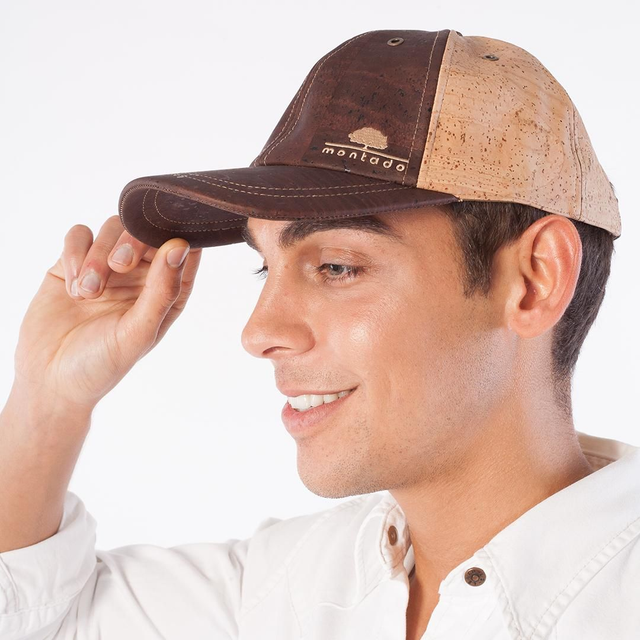 Casquette en liège marron et naturel montado
