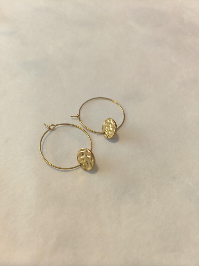 Créoles rond martelé 