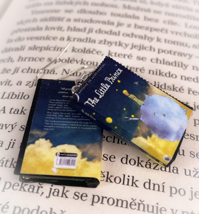 Náušnice mini knížky Malý princ