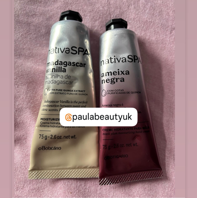 Kit Nativa Spa - creme de mãos - ameixa negra e baunilha de Madagascar 