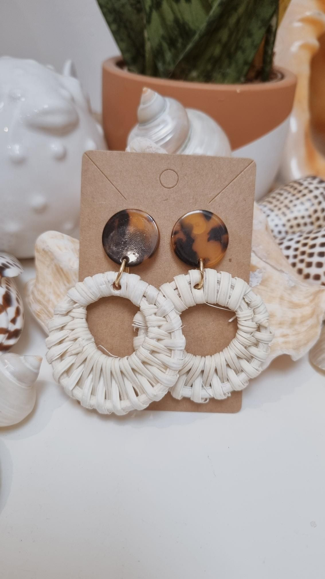 Boucles d'oreilles rotin