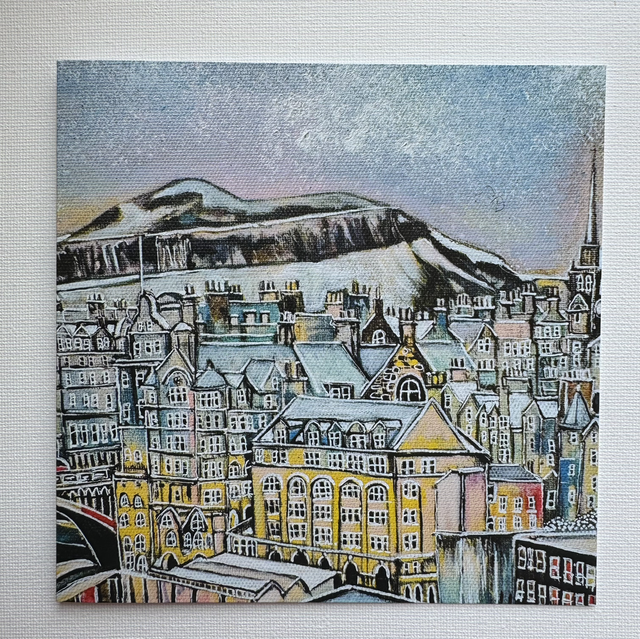 Christmas Card-Edinburgh-A Snowy Arthur’s Seat, Edinburgh