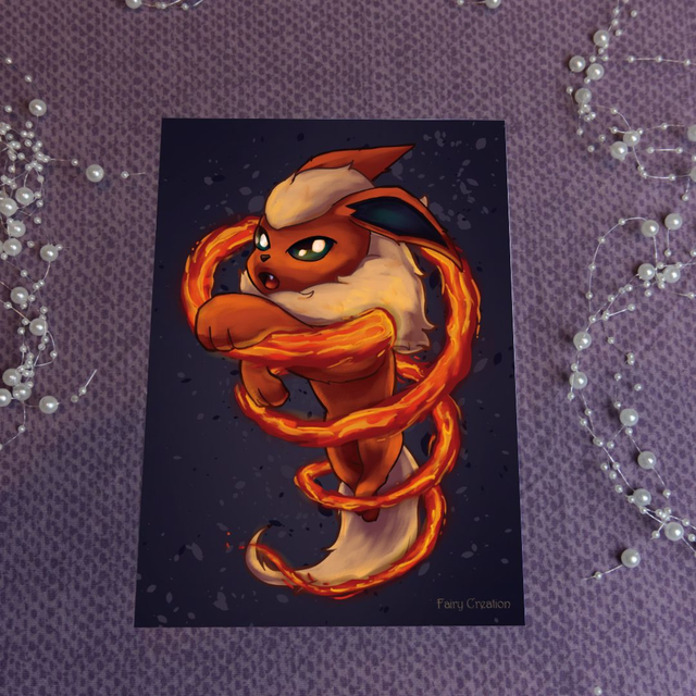 Print Flareon (Postcard &amp; A5)