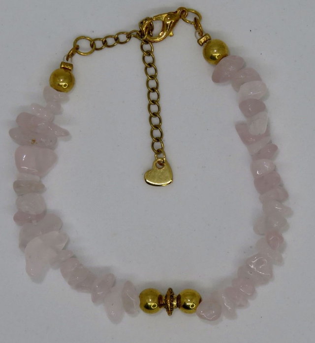 Bracelet en Quartz rose et fermoir