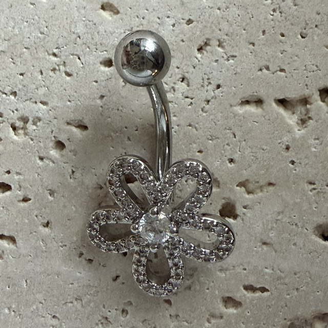 Navelpiercing zilver 