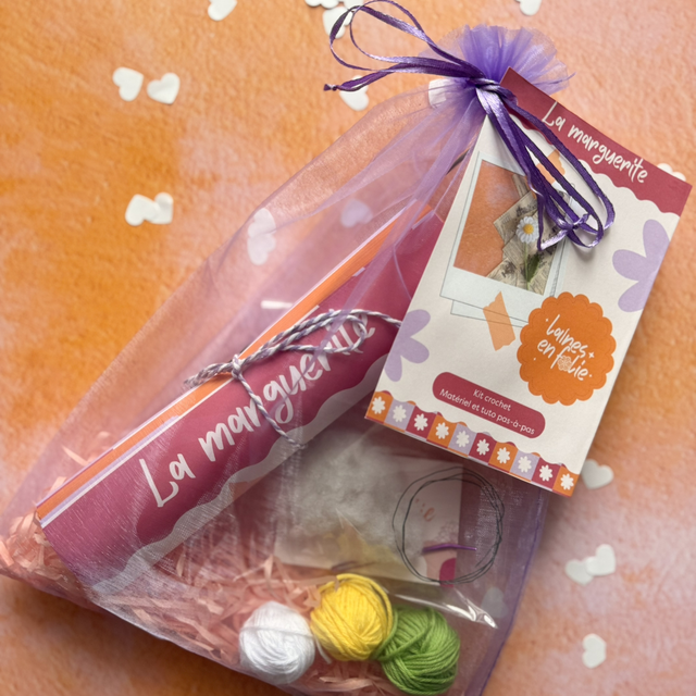 Kit crochet – La marguerite (personnalisable)