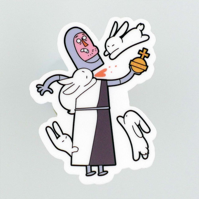 Single Sticker - Holy Grail - Killer Rabbits - ca. 5x5 cm 
