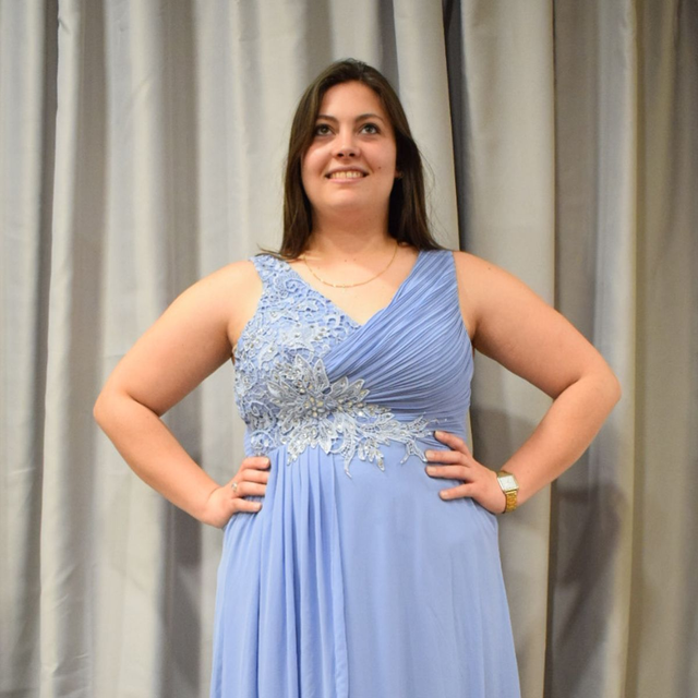 Robe de soirée bleu jean