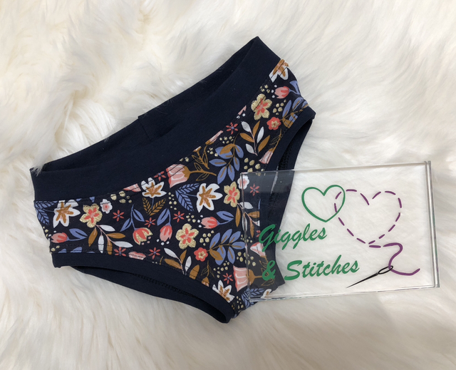 Kids Unisex Briefs Glitter Flowers