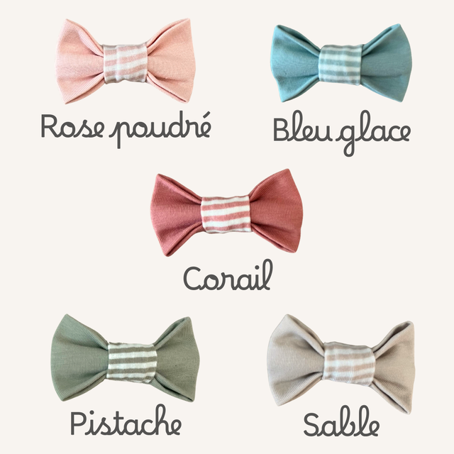 Barrette nœud anti-glisse