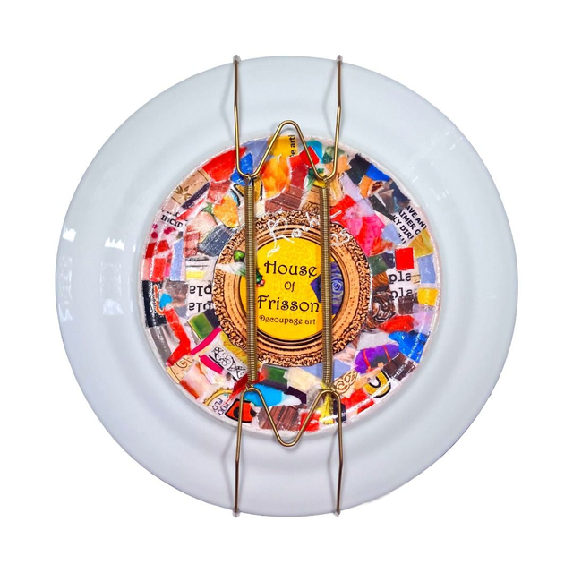 "The Only Witch In The Village" Midnight Blue Upcycled Wall Plate - House of Frisson