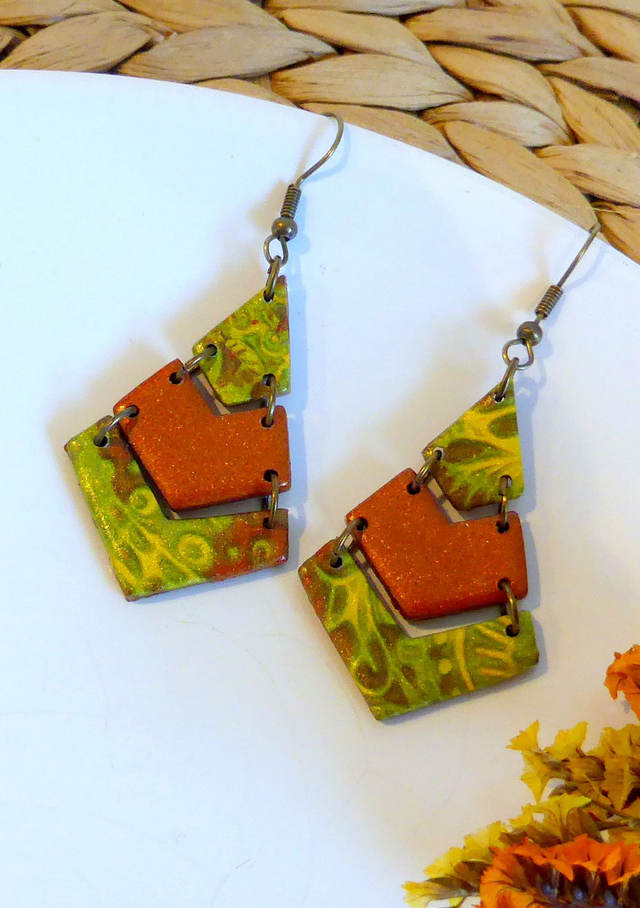 Boucles d'oreilles cerf-volant - Feuille de lumière