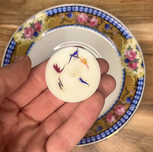 🌸 Bougie de Table - Fleur de coton (Format S)